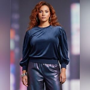 Target Women's Deep Blue Velour Sweatshirt